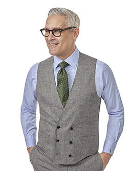 Gray Plaid Vest