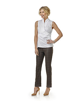 Super 160's and Cashmere - Brown Plaid Pant