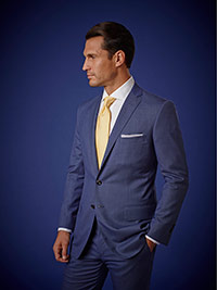 Custom Super 140's Wool - Airforce Blue Sharkskin