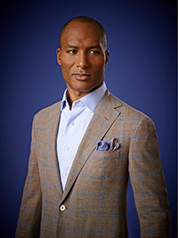 Custom 60% Wool, 20% Silk, 20% Flax - Brown Windowpane