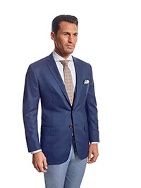 Super 120's Wool - Blue Fancy Weave | Tom James Company