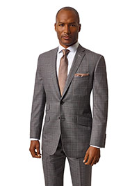 Custom Super 100's Wool - Gray Plaid