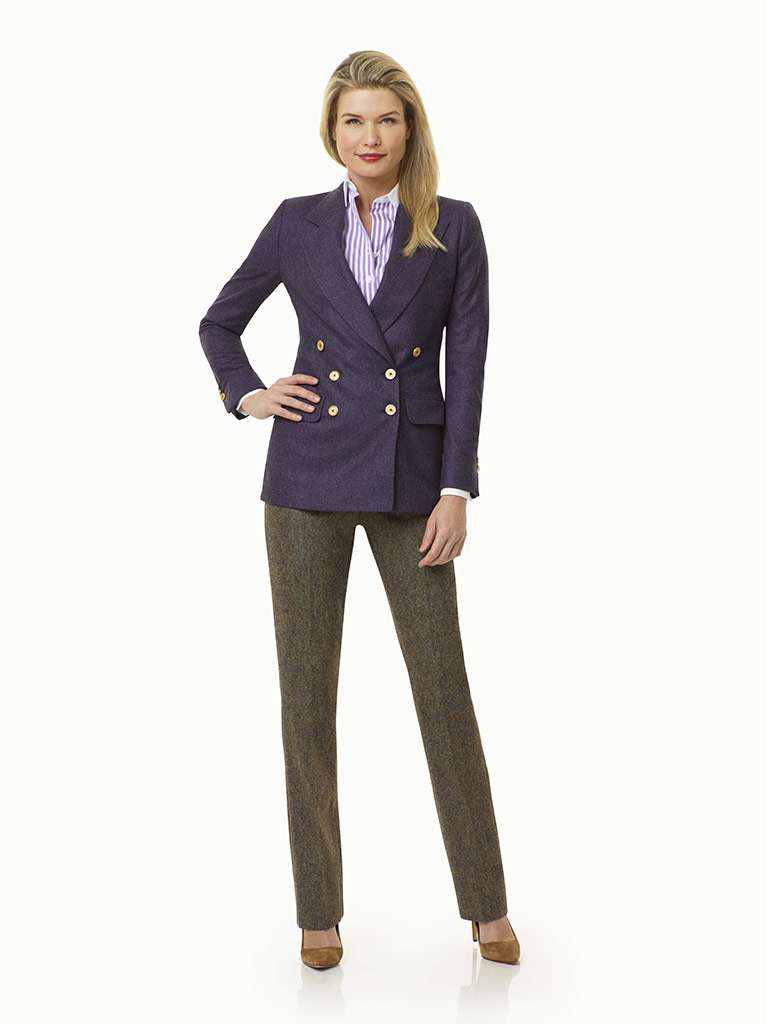 Plum Flannel Solid - Holland & Sherry Woolen Flannel