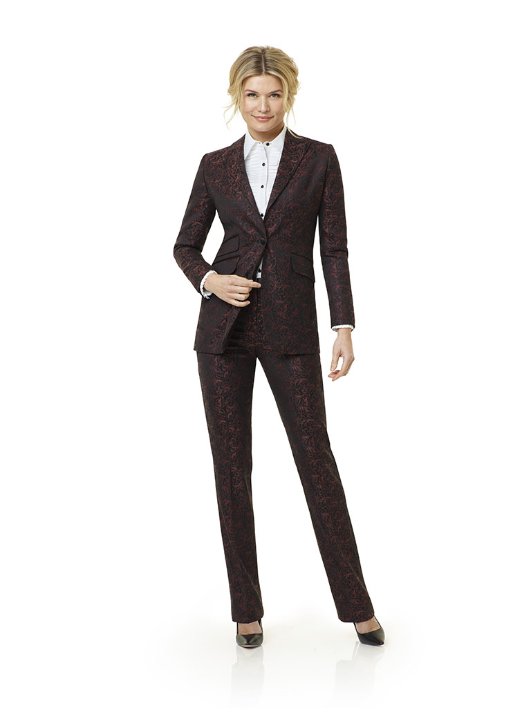 Burgundy Fancy Jacquard