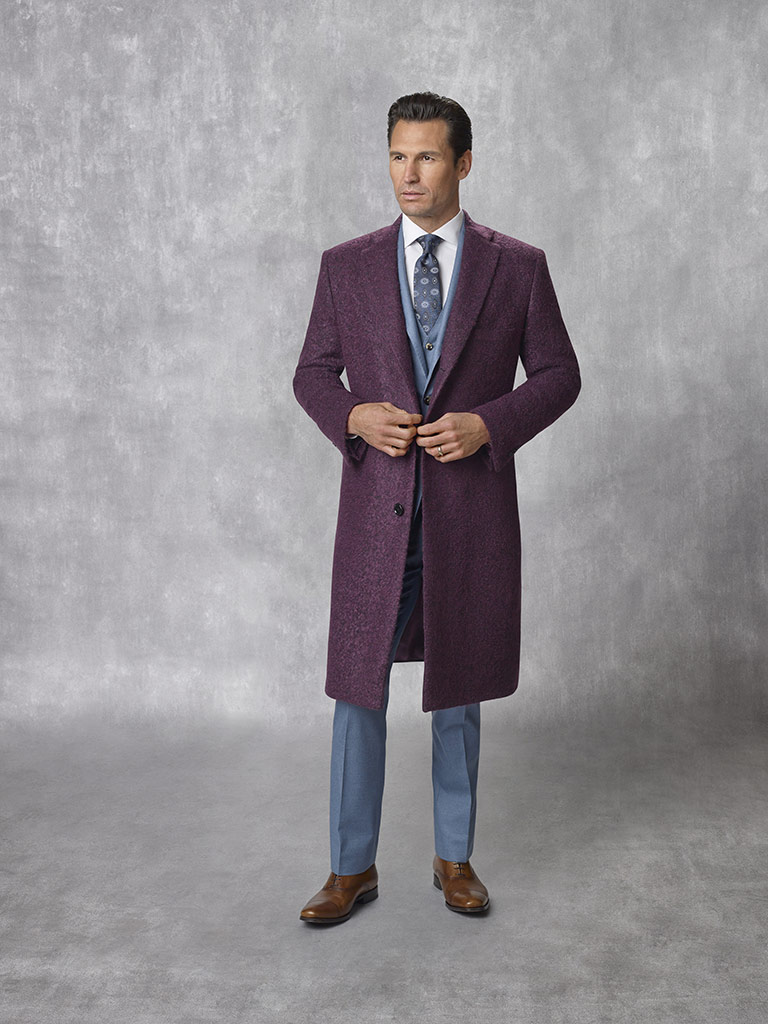 Plum Mix - Holland & Sherry - Contemporary Overcoat