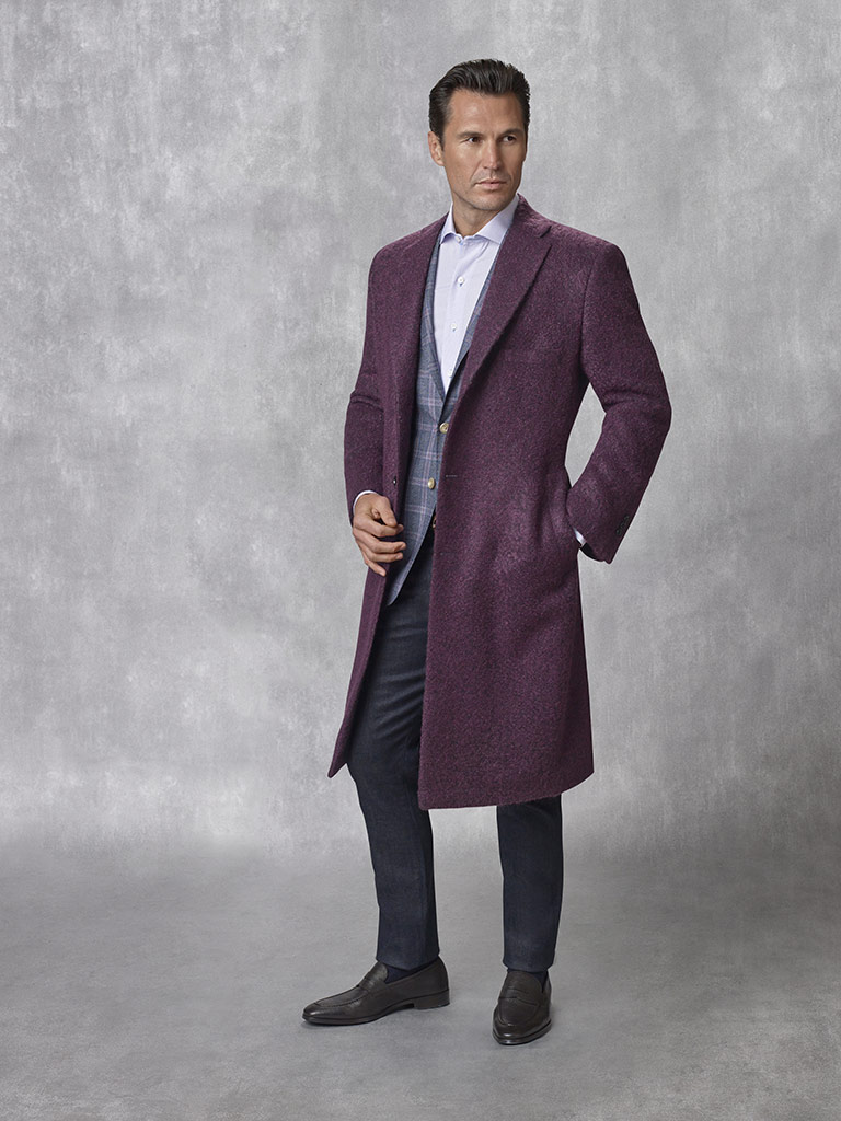 Plum Mix - Holland & Sherry - Contemporary Overcoat