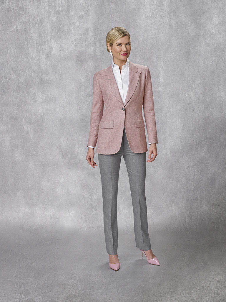 95% Wool, 5% Cashmere - Pink Solid - Holland & Sherry - Sherrykash