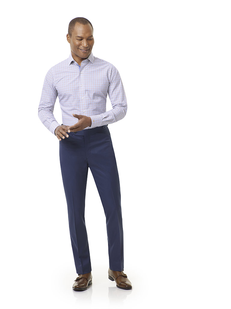 Blue & Red Custom Dress Shirt