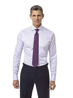 Purple Striped Custom Dress Shirt