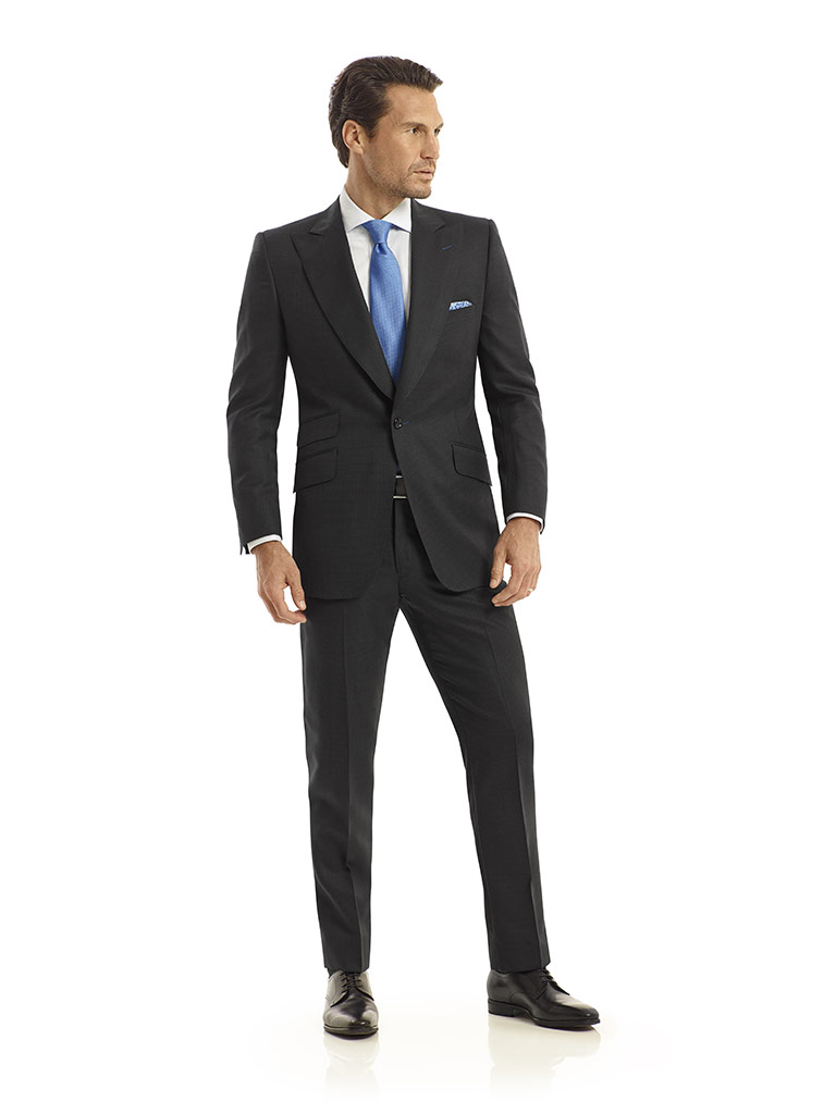 Black Fancy Weave Suit - Corporate Image