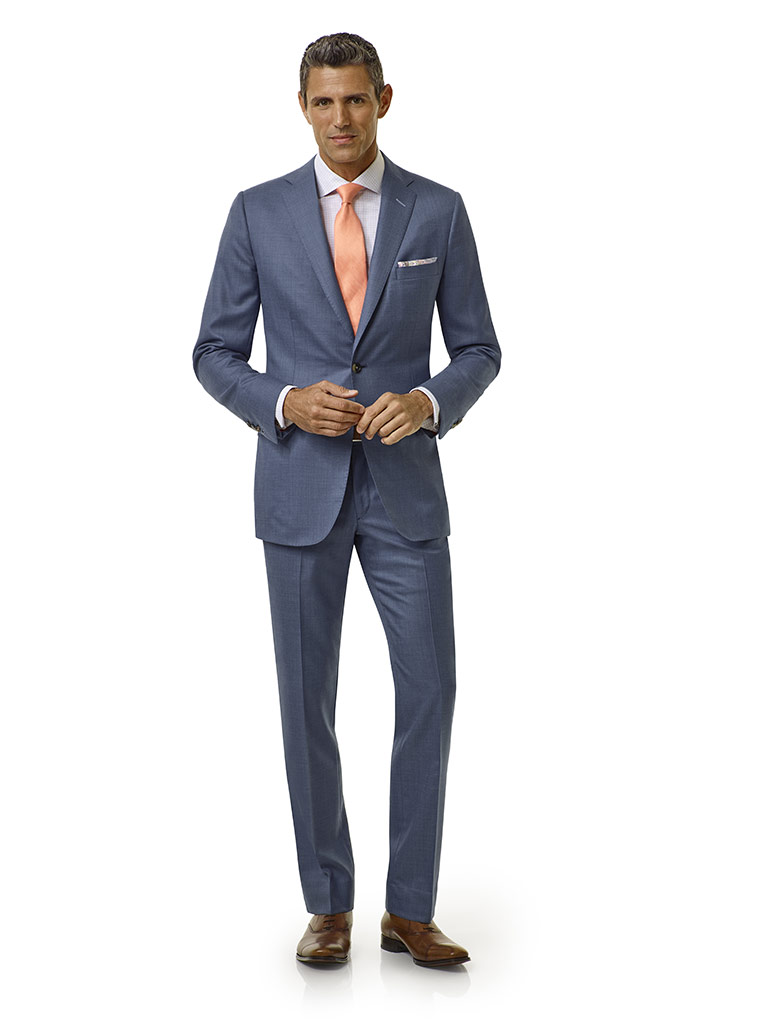 Blue Sharkskin Suit - Executive Collection