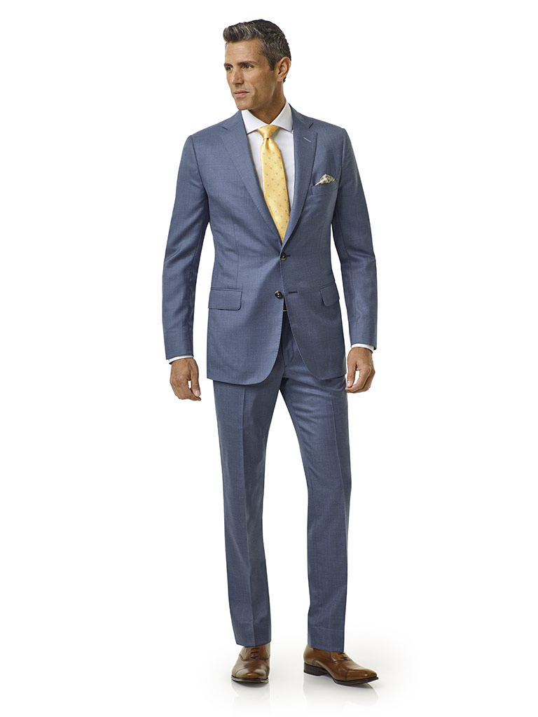 Blue Sharkskin Suit - Executive Collection