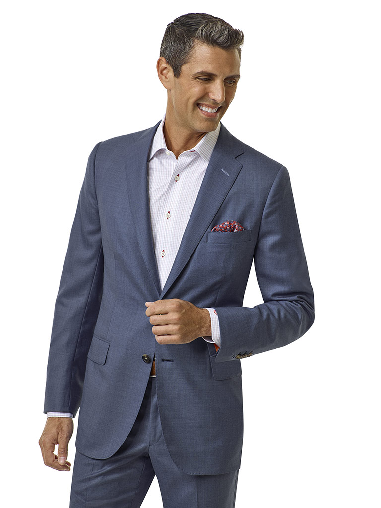 Blue Sharkskin Suit - Executive Collection