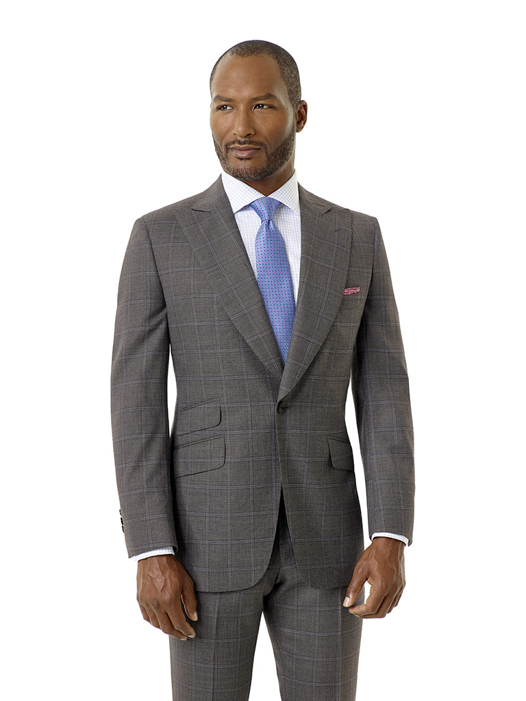 Gray Windowpane Suit - Executive Collection