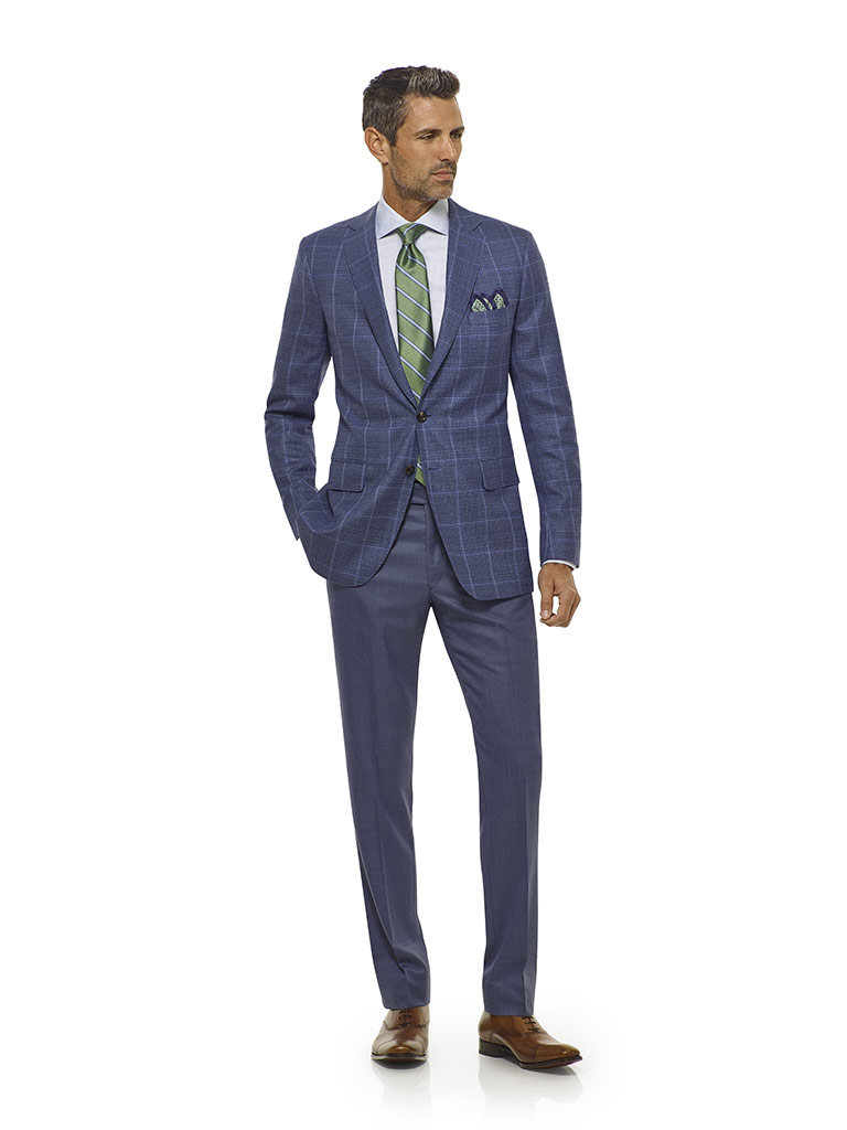 Blue Windowpane Sport Coat - Executive Collection