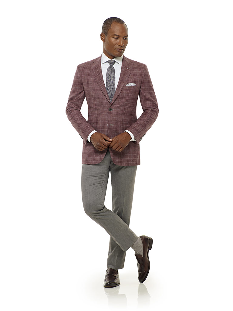 Rust Plaid Sport Coat - Executive Collection