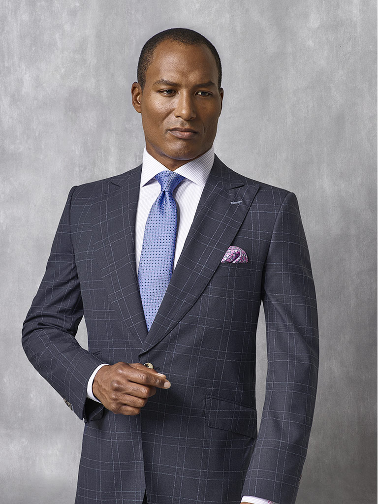 Navy Check Suit - Oxxford Collection