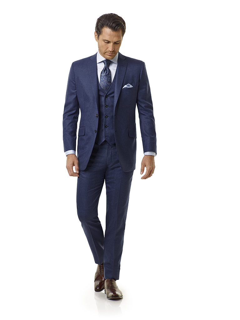 Blue Grid Check Suit - Royal Classic Collection