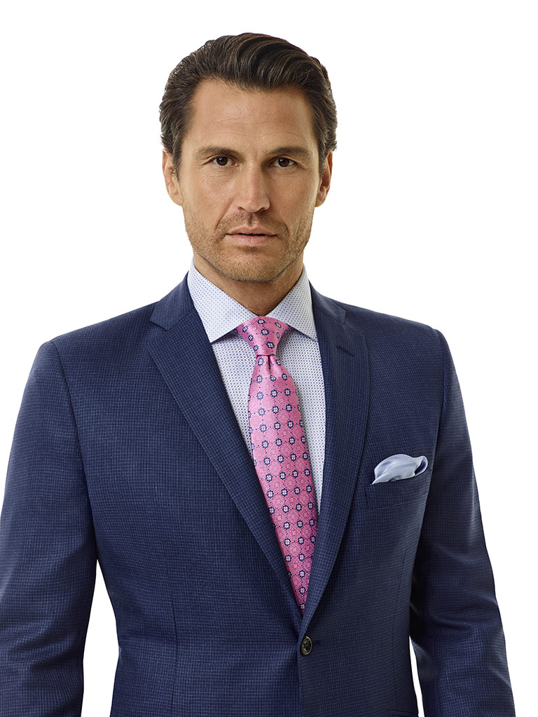 Blue Grid Check Suit - Royal Classic Collection