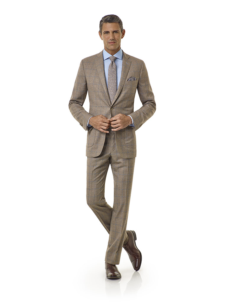 Taupe Windowpane - Royal Classic Collection