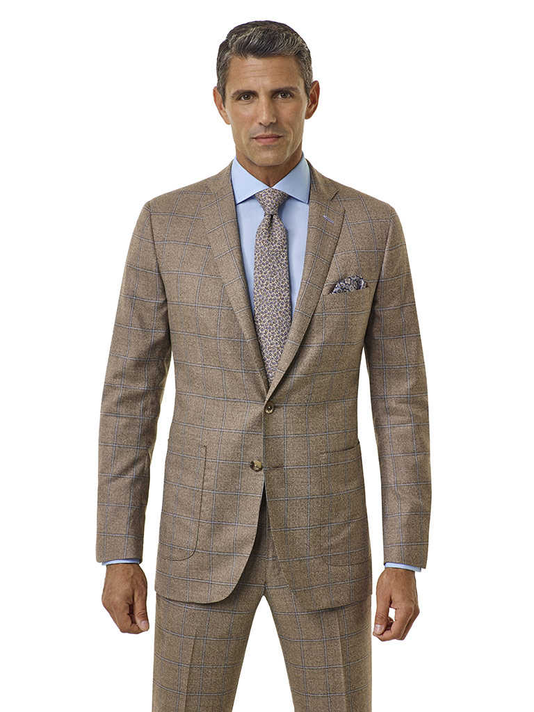 Taupe Windowpane - Royal Classic Collection