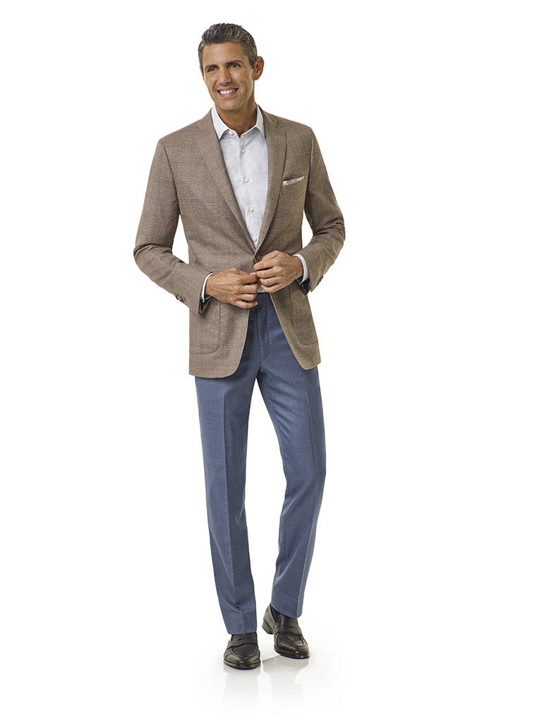 Taupe Windowpane - Royal Classic Collection