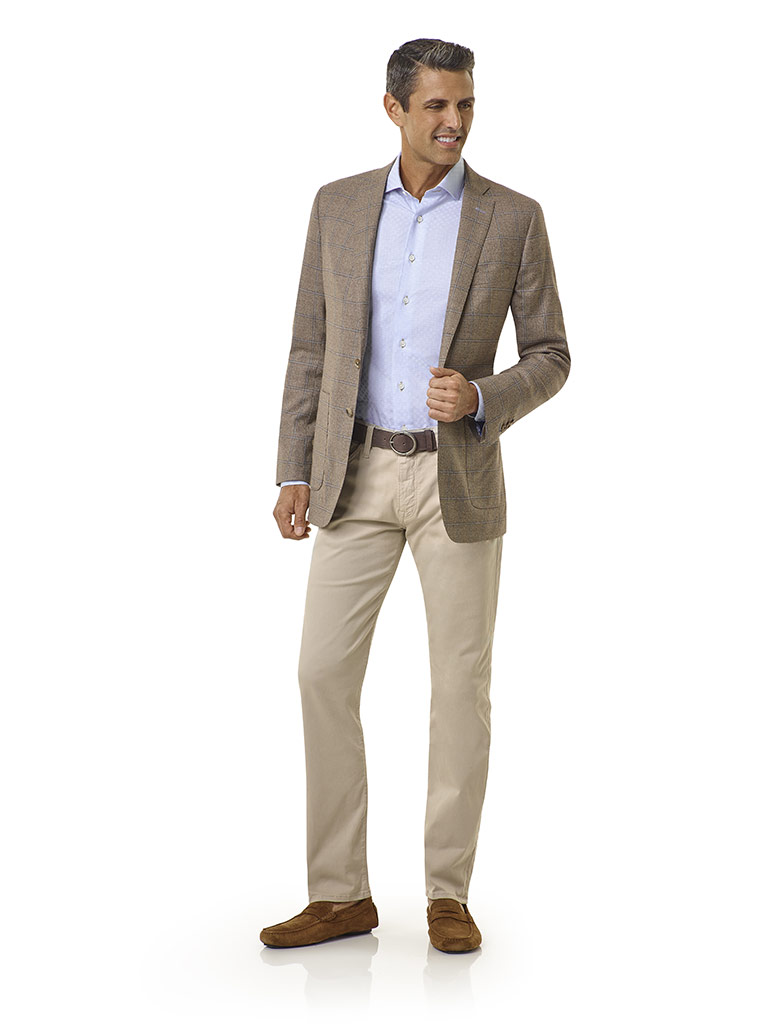 Taupe Windowpane - Royal Classic Collection