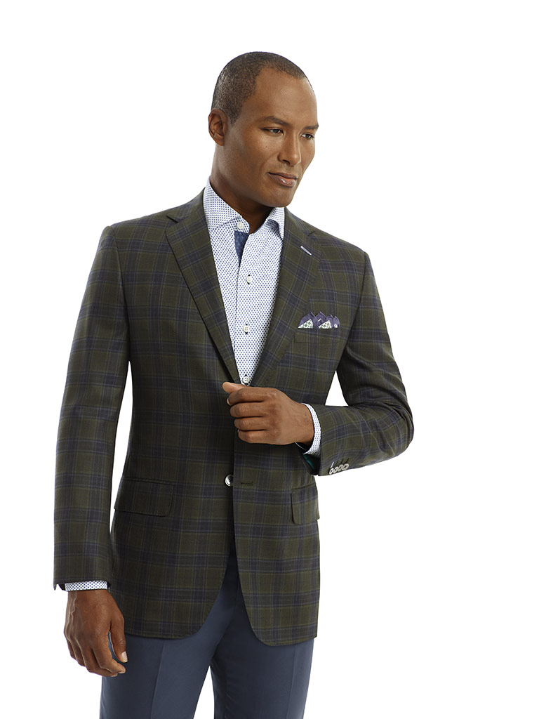 Forest Green Plaid Sport Coat - Royal Classic Collection