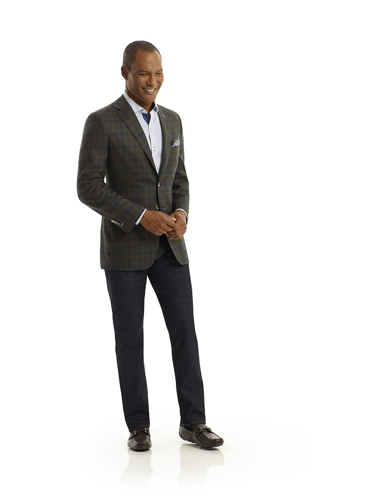 Forest Green Plaid Sport Coat - Royal Classic Collection