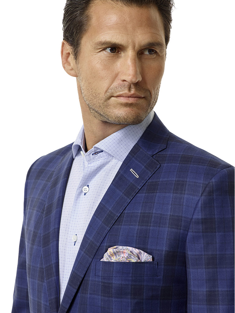 Royal Blue Plaid Sport Coat - Royal Classic Collection