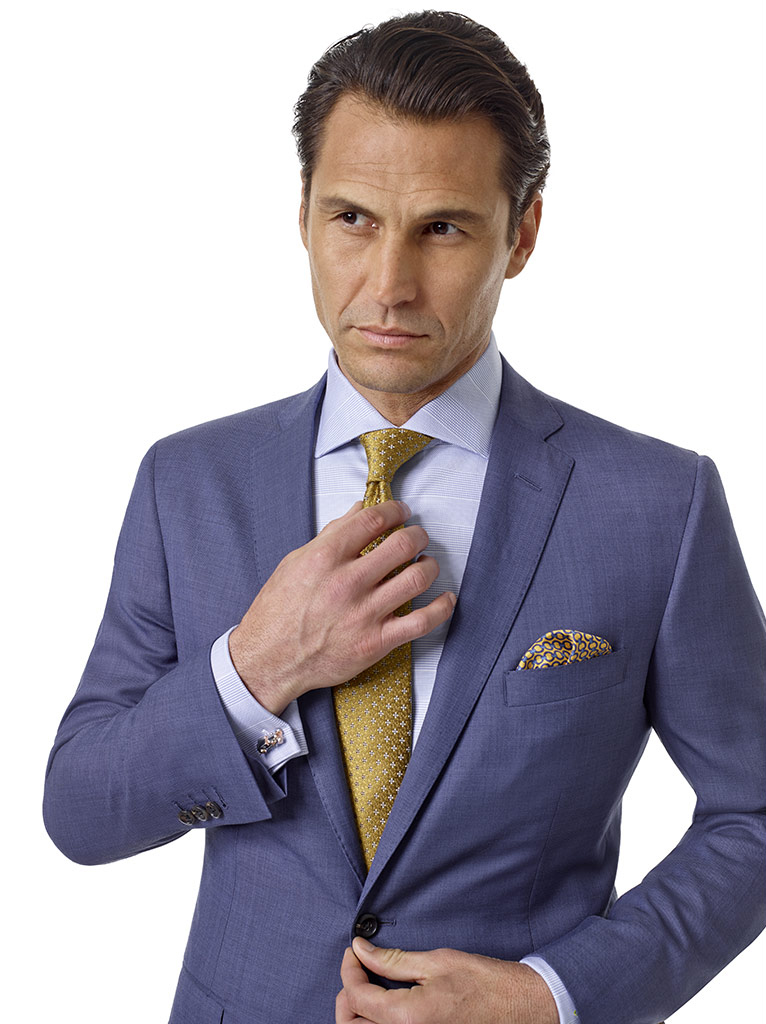 Airforce Blue Sharkskin Holland and Sherry Royal Mile Suit