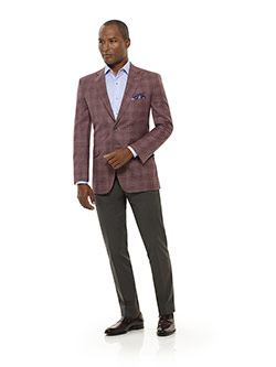 Rust Plaid Sport Coat - Executive Collection
