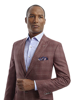 Rust Plaid Sport Coat - Executive Collection