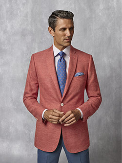 Coral Plain Blazer - Oxxford Collection