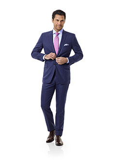 Blue Grid Check Suit - Royal Classic Collection