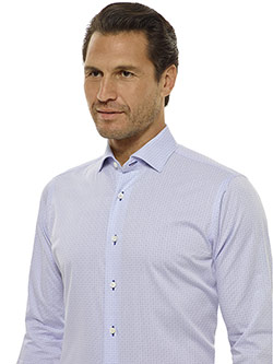 Tom James Custom Blue Textured Shirt