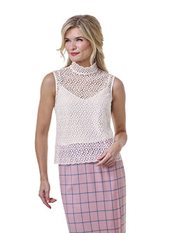 Blush Windowpane Suit- Tom James Women Collection