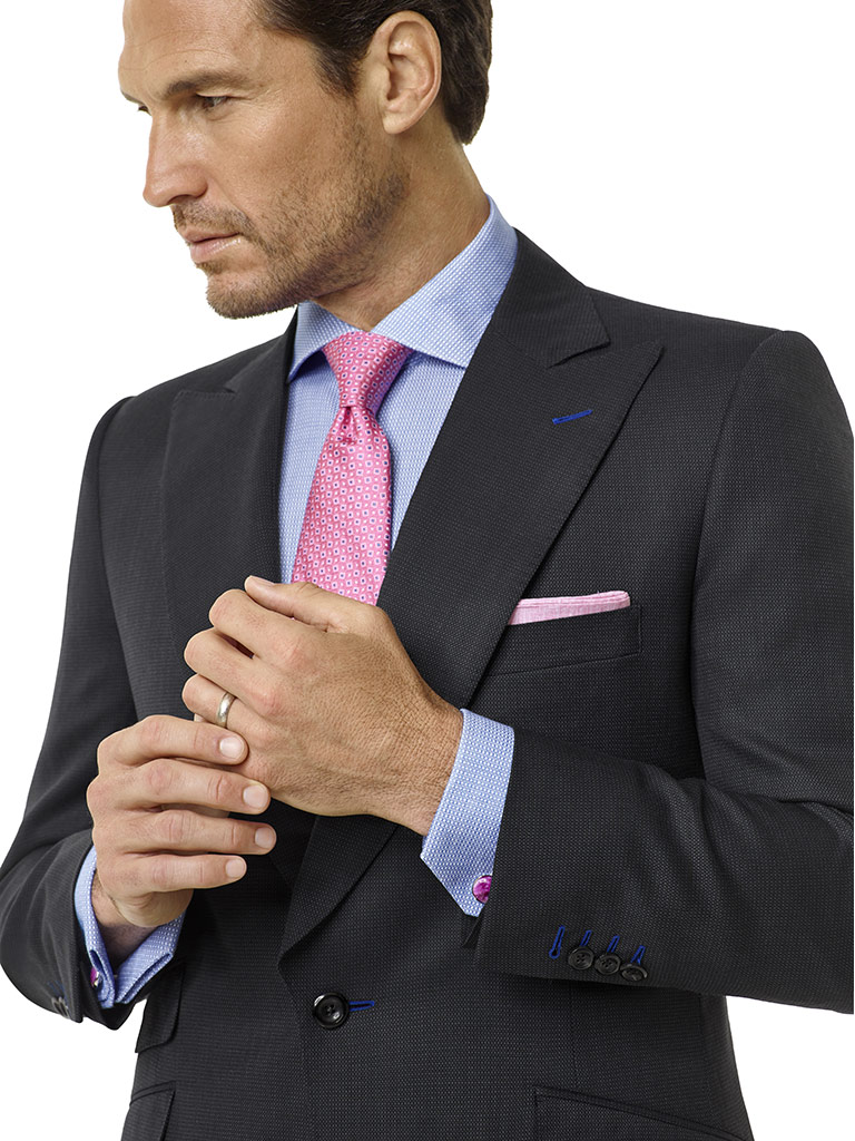 grey dress shirt pink tie ARTURO Slim Fit Long Sleeve Pink Dress Shirt XL (17.5) 36/37 (1756) main image 0