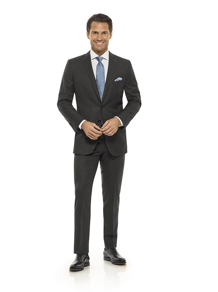 Charcoal Solid Holland and Sherry Royal Mile Suit Tom James Company