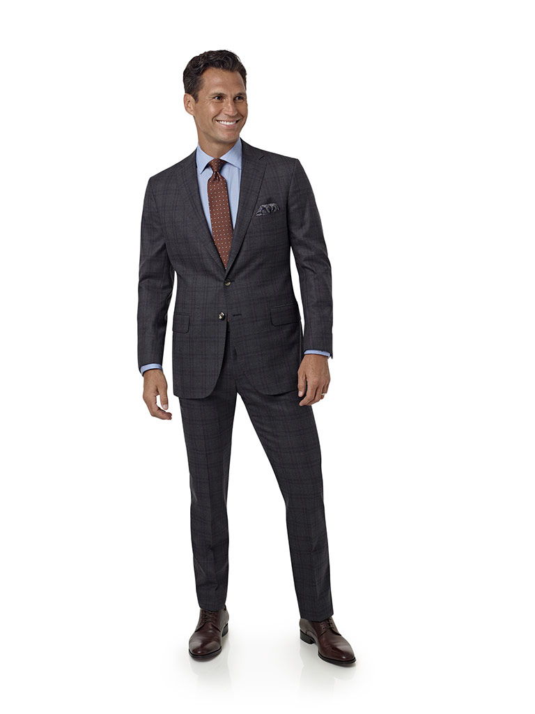 Charcoal Windowpane Suit