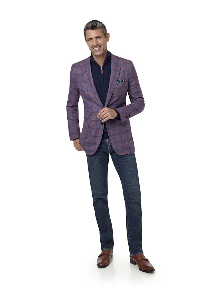 Mauve Plaid Sport Coat