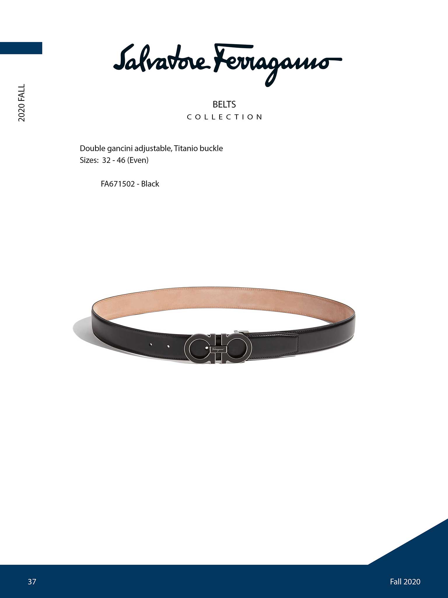 Tatanio Double Gancini Belt  by Salvatore Ferragamo