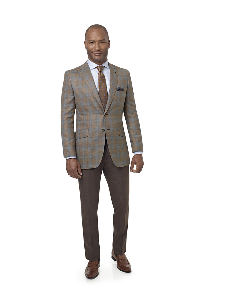 Light Tan Plaid Sport Coat