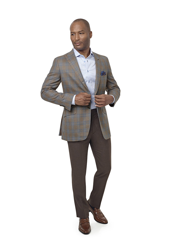 Light Tan Plaid Sport Coat