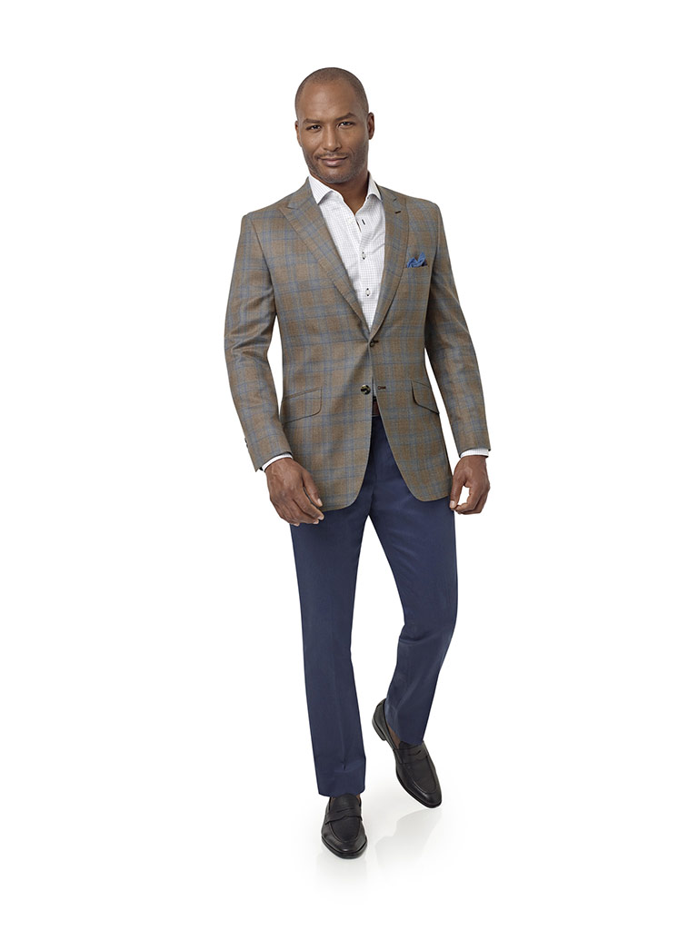 Light Tan Plaid Sport Coat