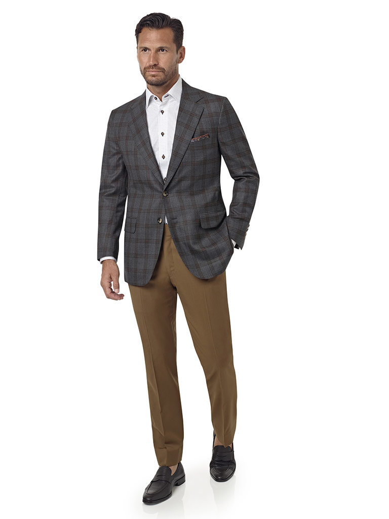Gray & Brown Plaid Sport Coat