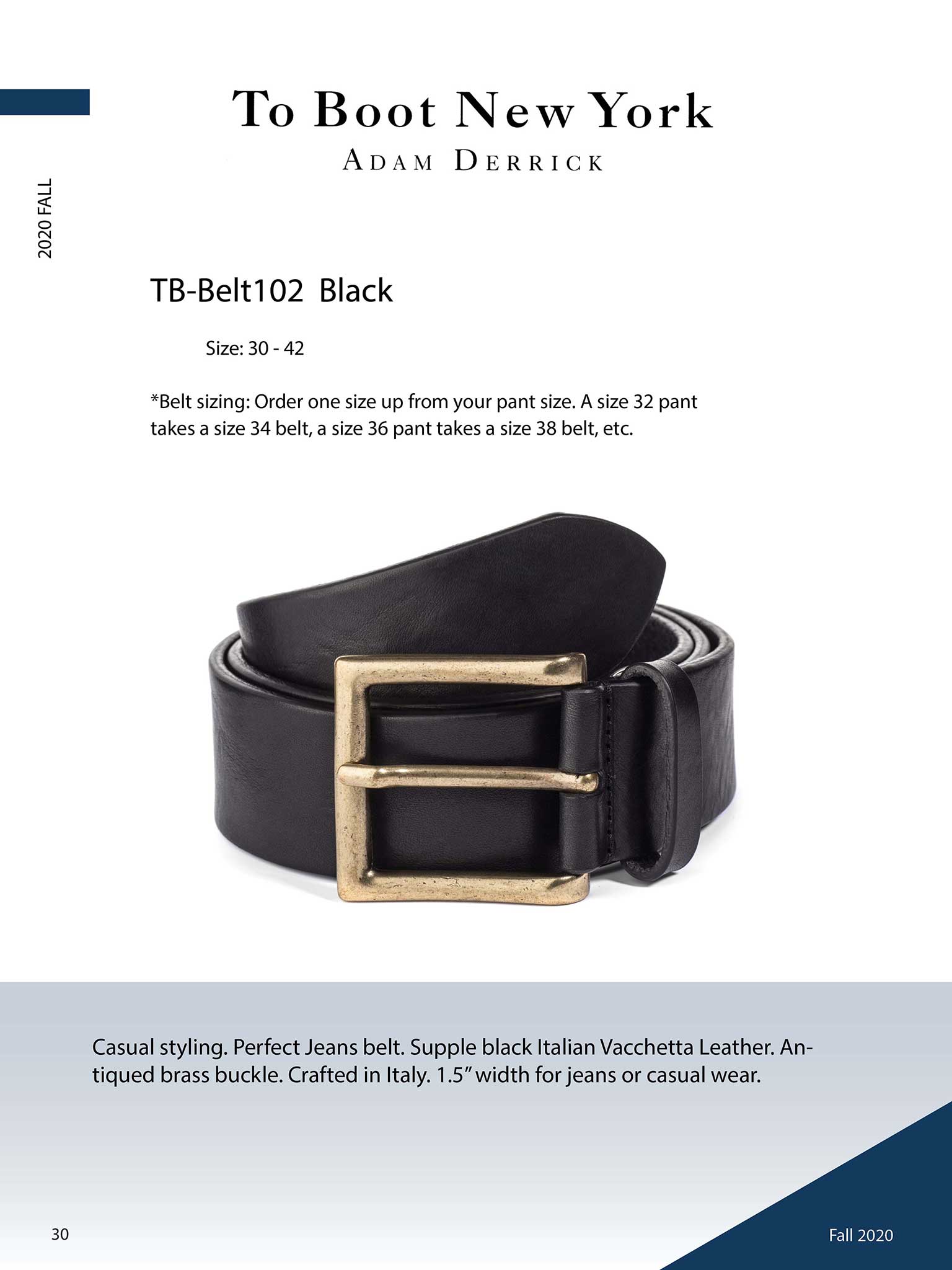 Black Leather Belt by To Boot New York