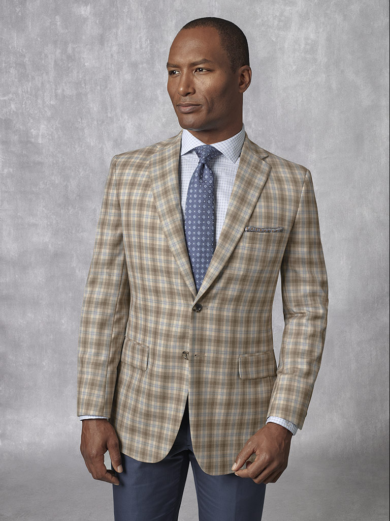 Holland & Sherry -Summer Ascot - Sand Plaid Sport Coat