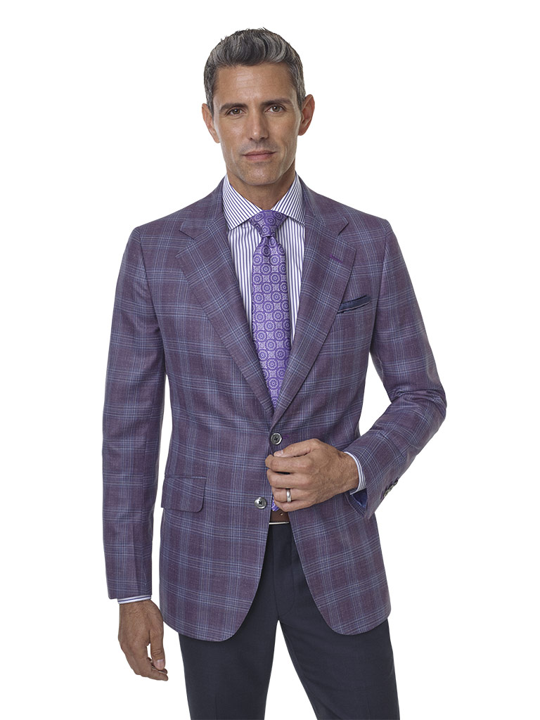 Plum Plaid Sport Coat