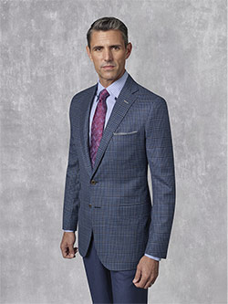 Navy Windowpane Sport Coat